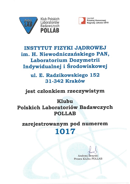 Certyfikat Pollab